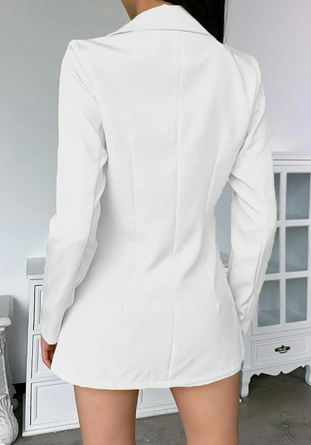 2 Piece Outfits for Women Long Sleeve Solid Open Front Blazer Shorts with Belt Casual Elegant Business Suit Sets