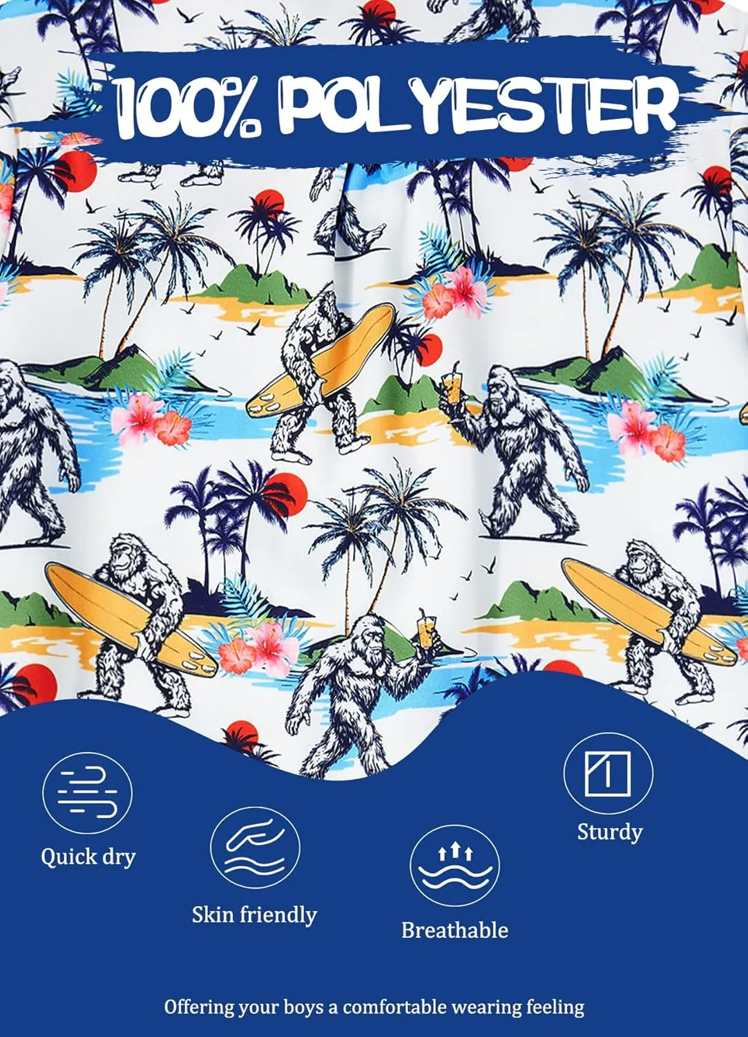 7-14T Boys Button Down Hawaiian Shirts 3D Printed Short Sleeve Cool Top Shirt