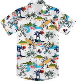 7-14T Boys Button Down Hawaiian Shirts 3D Printed Short Sleeve Cool Top Shirt