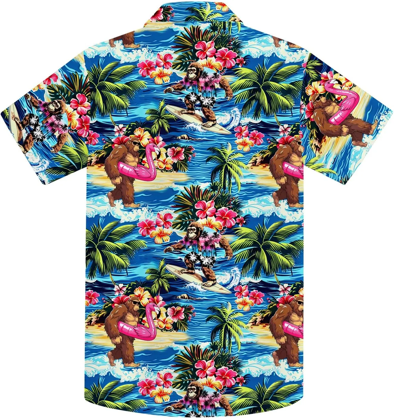 7-14T Boys Button Down Hawaiian Shirts 3D Printed Short Sleeve Cool Top Shirt