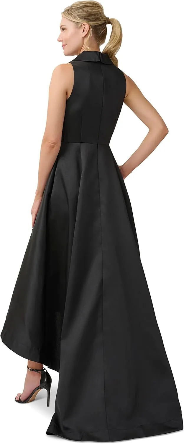 Adrianna Papell Women's Tuxedo High Low Gown