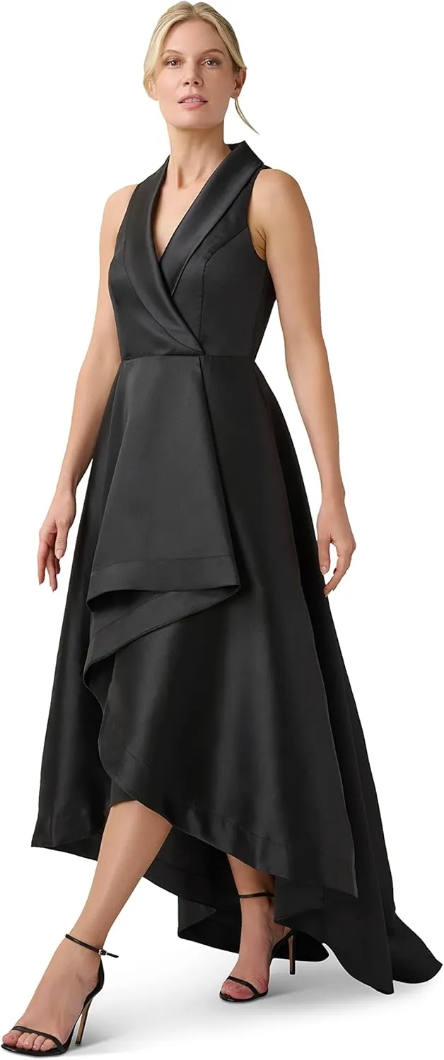 Adrianna Papell Women's Tuxedo High Low Gown