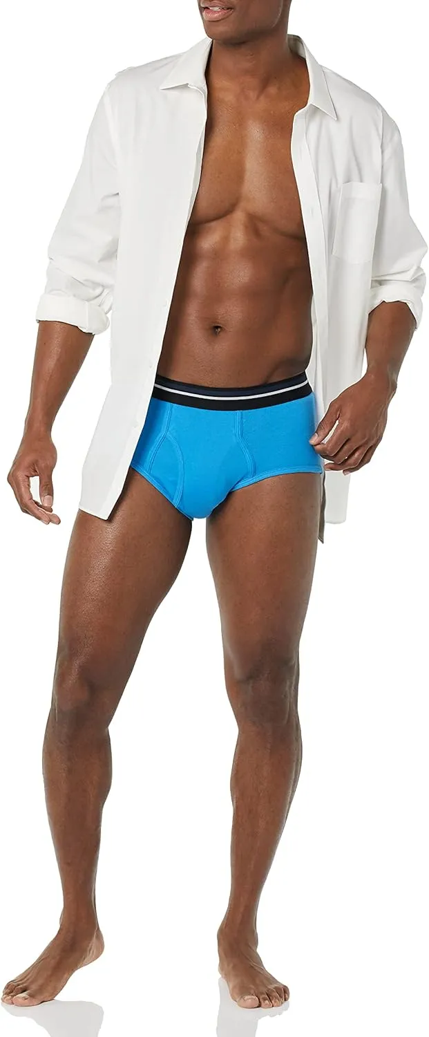 Amazon Essentials Men's Cotton Tag-Free Briefs Underwear, Multipacks