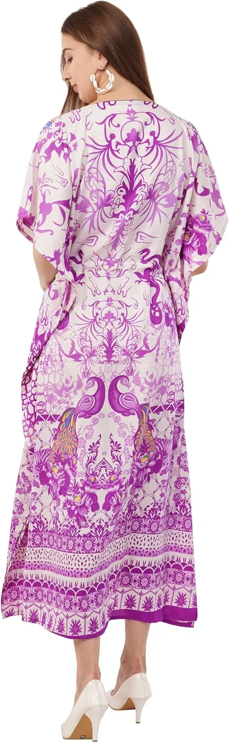 Art Of Creation Kaftan Dress Tunic Long Maxi Kimono Caftan Gown Nightdress Beach Party Casual Dress