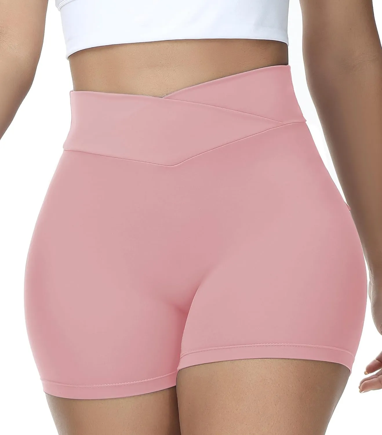 Booty Shorts for Women Scrunch Butt Shorts with Pocket Cargo Workout Biker Gym Bottoms