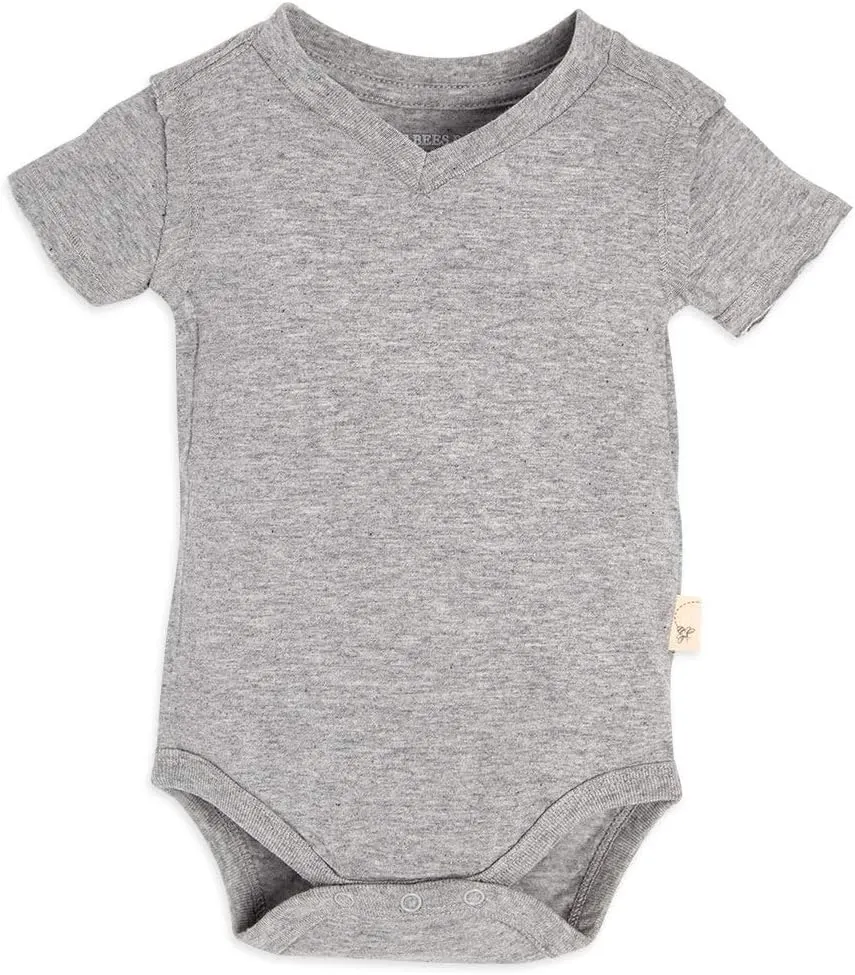 Burt's Bees Baby Baby Boys Bodysuit, Short Long Sleeve One Piece Lap Shoulder Bodysuits, 100% Organic Cotton