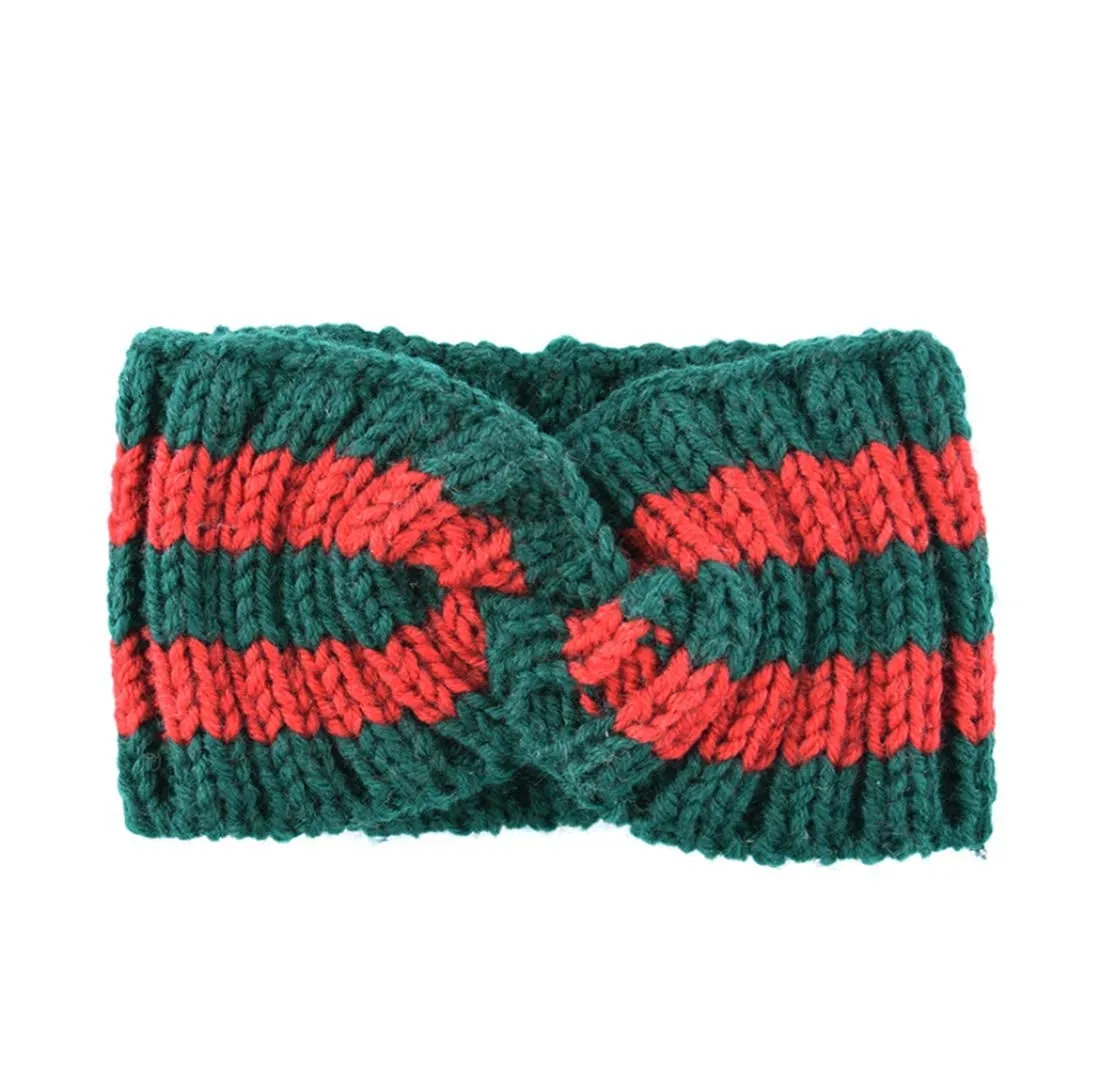 Chunky Knit Headbands Braided Winter Headbands Ear Warmers Crochet Head Wraps Elastic Hair Band for Women