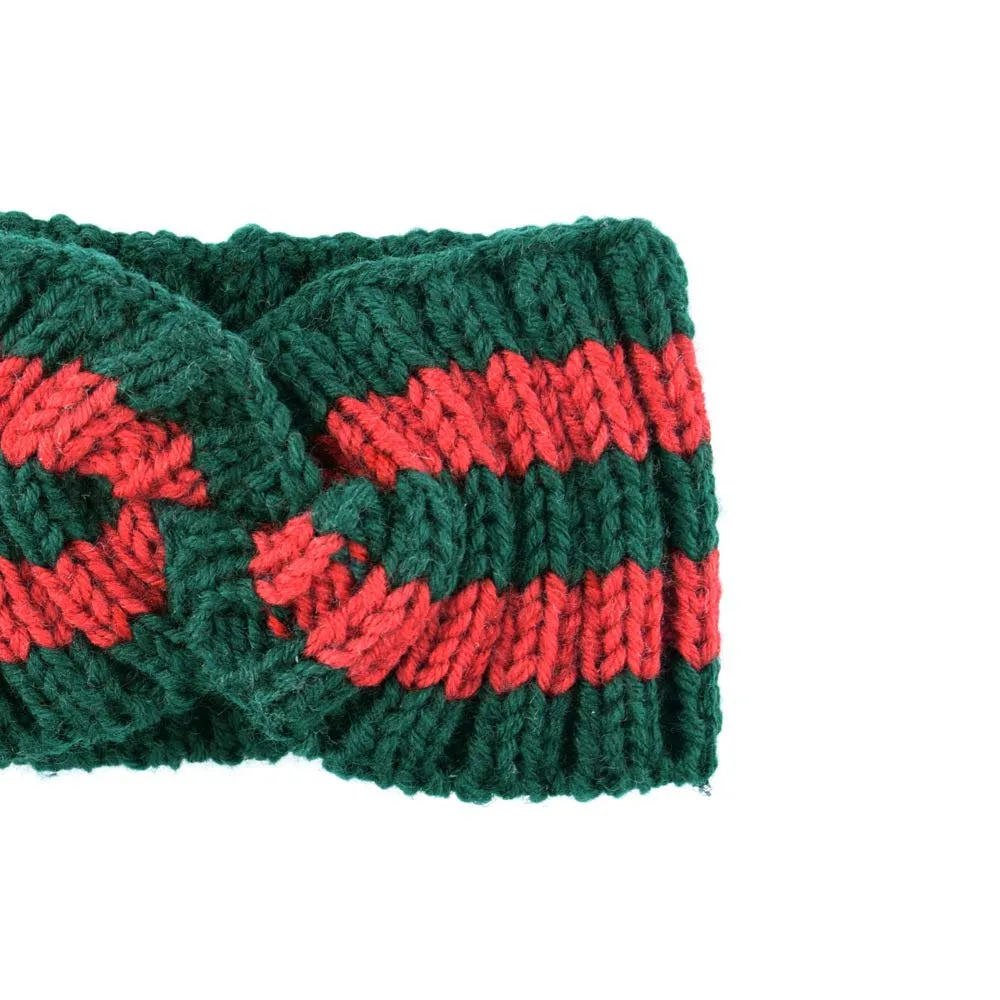 Chunky Knit Headbands Braided Winter Headbands Ear Warmers Crochet Head Wraps Elastic Hair Band for Women