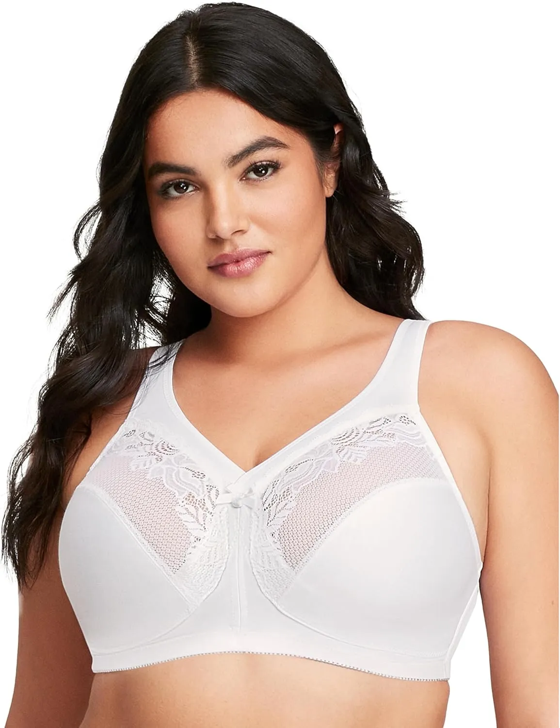 Glamorise Women's Full Figure Wirefree Minimizer Support Bra #1003