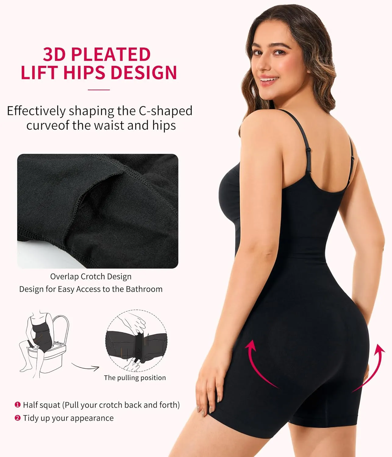 Gotoly Shapewear Bodysuit for Women Tummy Control Seamless Full Body Shaper V-Neck Waist Trainer Snatched Body Suit