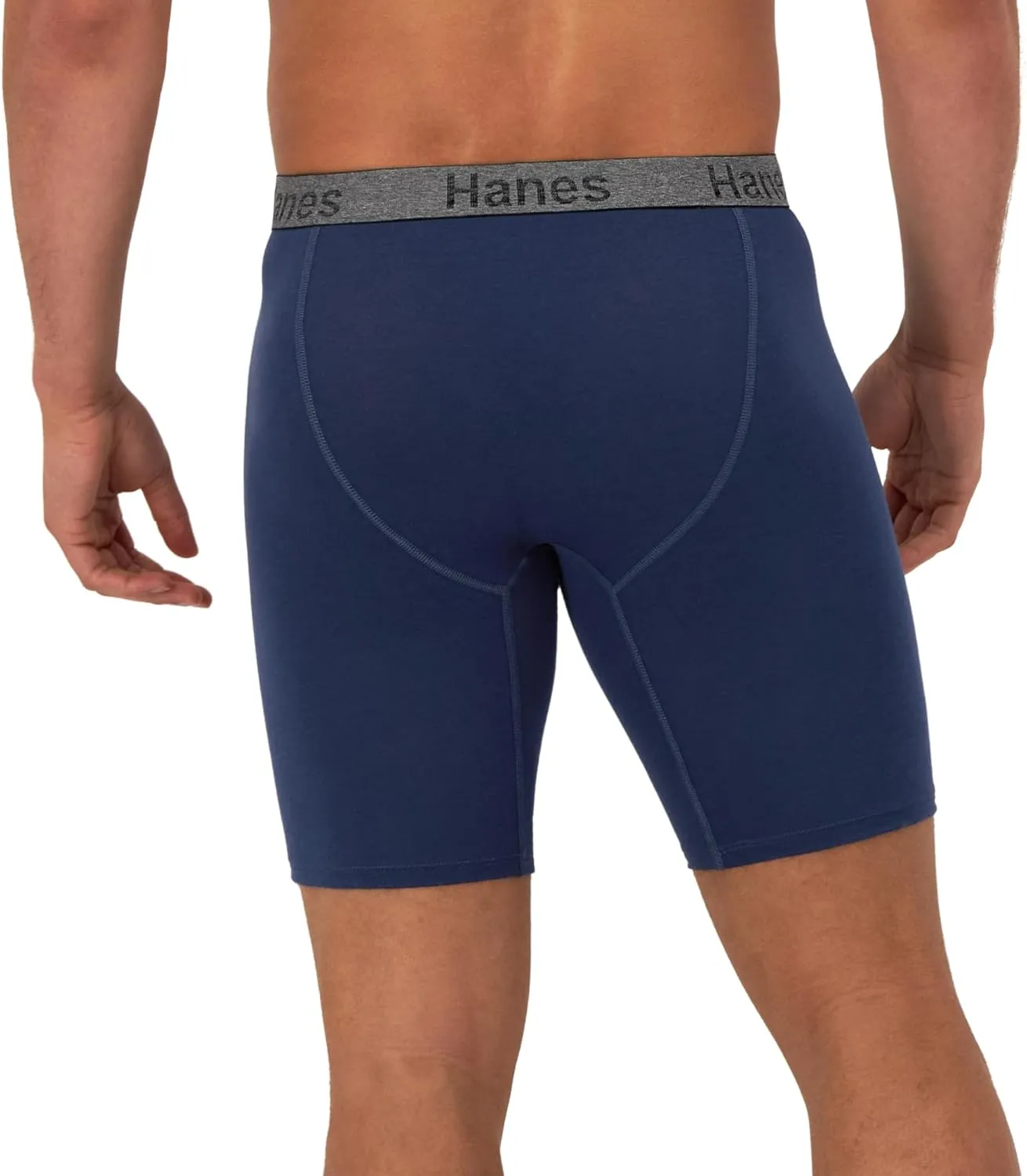 Hanes Men's Comfort Flex Fit Boxer Briefs, Ultra Soft Stretch, Long Leg & Regular Leg, 3- Pack
