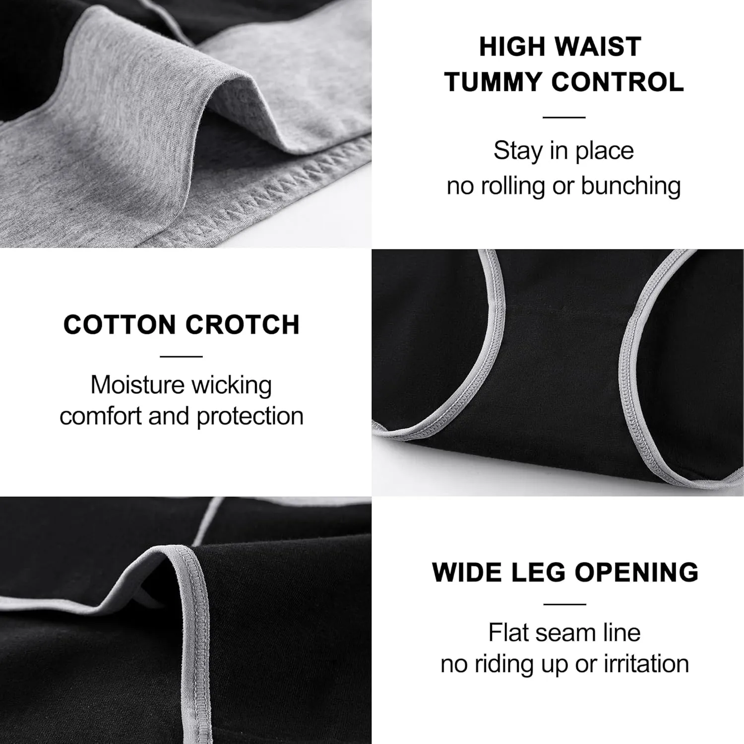 High Waisted Postpartum Underwear Womens Cotton Underwear Soft Breathable Full Coverage Stretch Panties Multipack