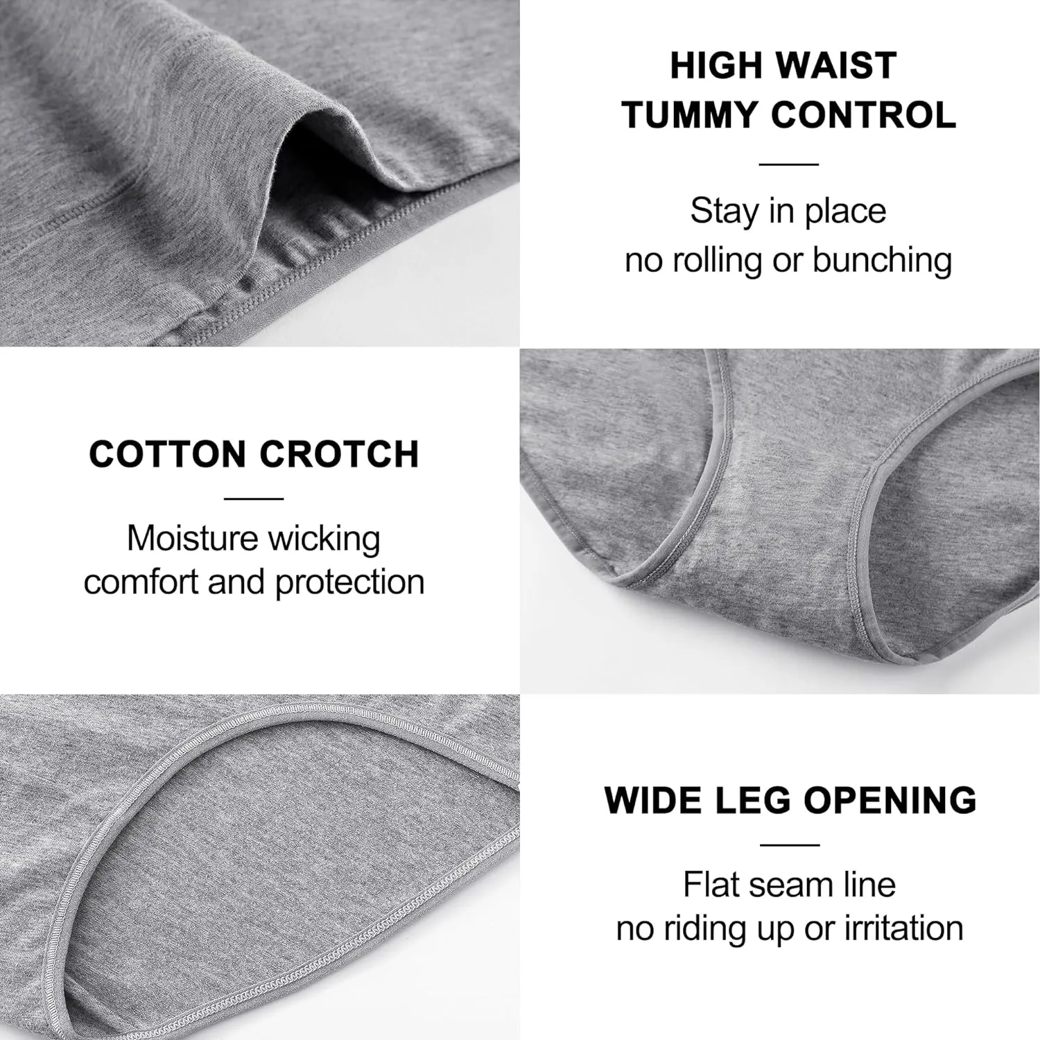 High Waisted Postpartum Underwear Womens Cotton Underwear Soft Breathable Full Coverage Stretch Panties Multipack