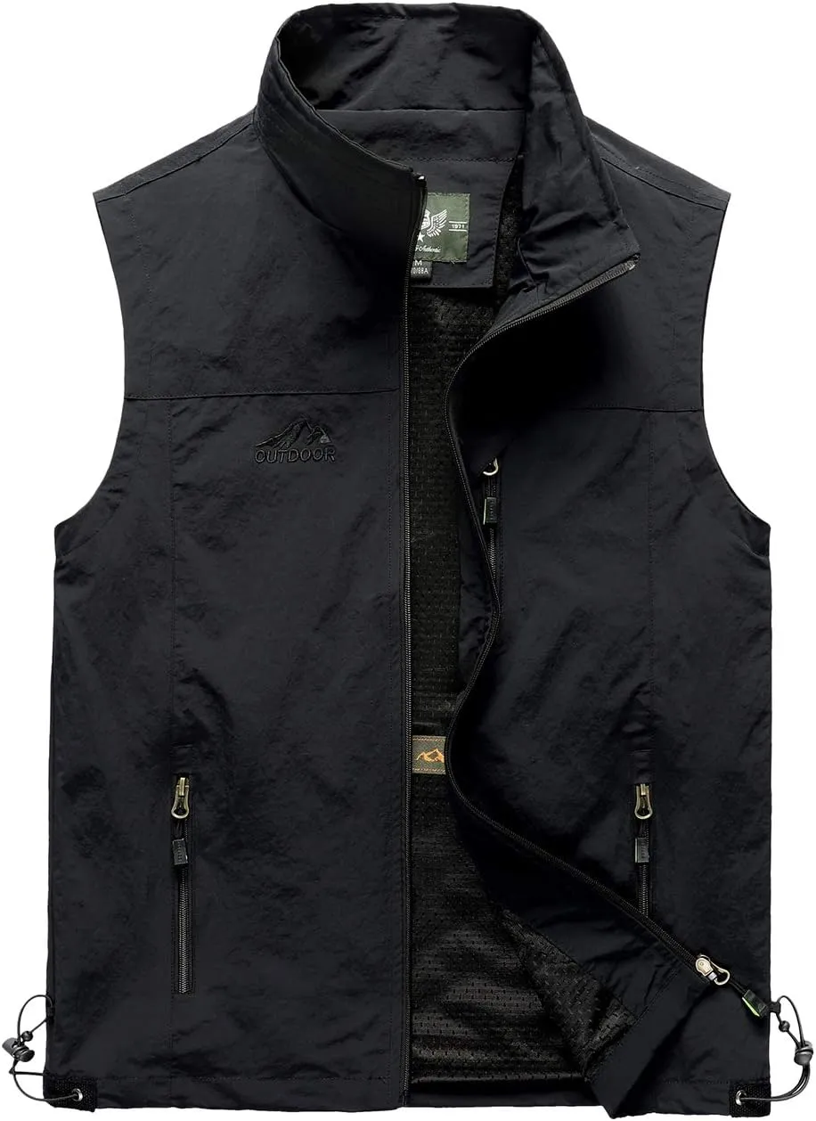 Hixiaohe Men's Casual Lightweight Outdoor Vest Work Fish Photo Travel Vest