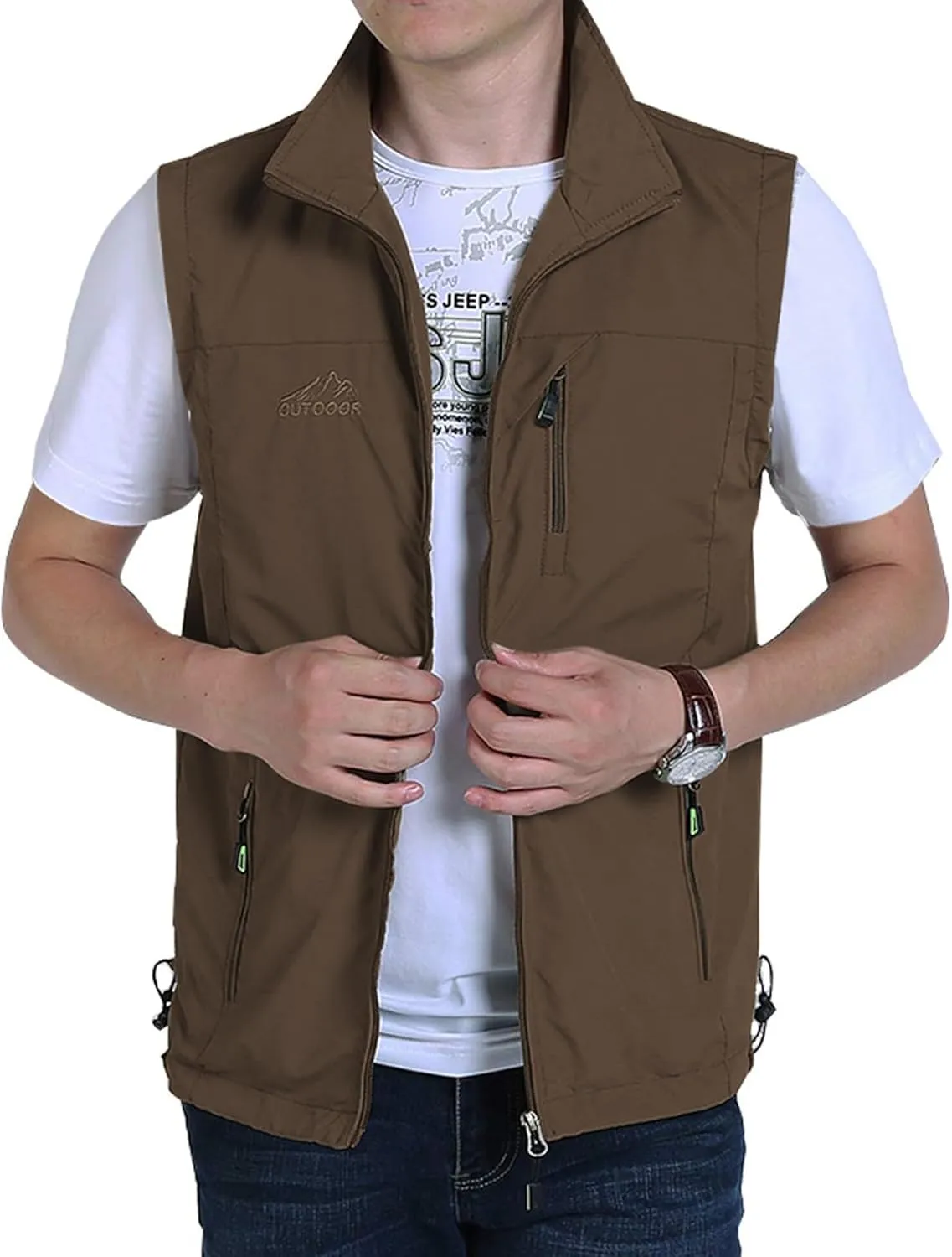 Hixiaohe Men's Casual Lightweight Outdoor Vest Work Fish Photo Travel Vest