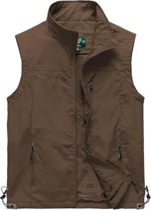Hixiaohe Men's Casual Lightweight Outdoor Vest Work Fish Photo Travel Vest