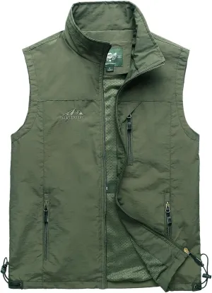 Hixiaohe Men's Casual Lightweight Outdoor Vest Work Fish Photo Travel Vest