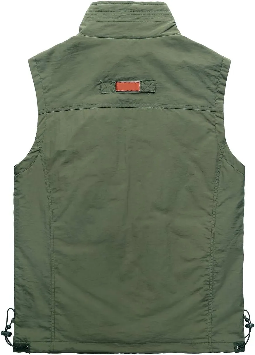 Hixiaohe Men's Casual Lightweight Outdoor Vest Work Fish Photo Travel Vest
