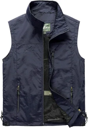 Hixiaohe Men's Casual Lightweight Outdoor Vest Work Fish Photo Travel Vest