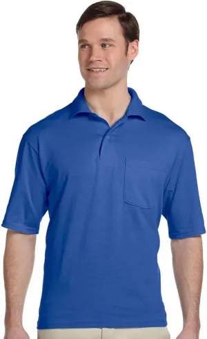 Jerzees 5.6 oz., 50/50 Jersey Pocket Polo with SpotShield (436P) OXFORD
