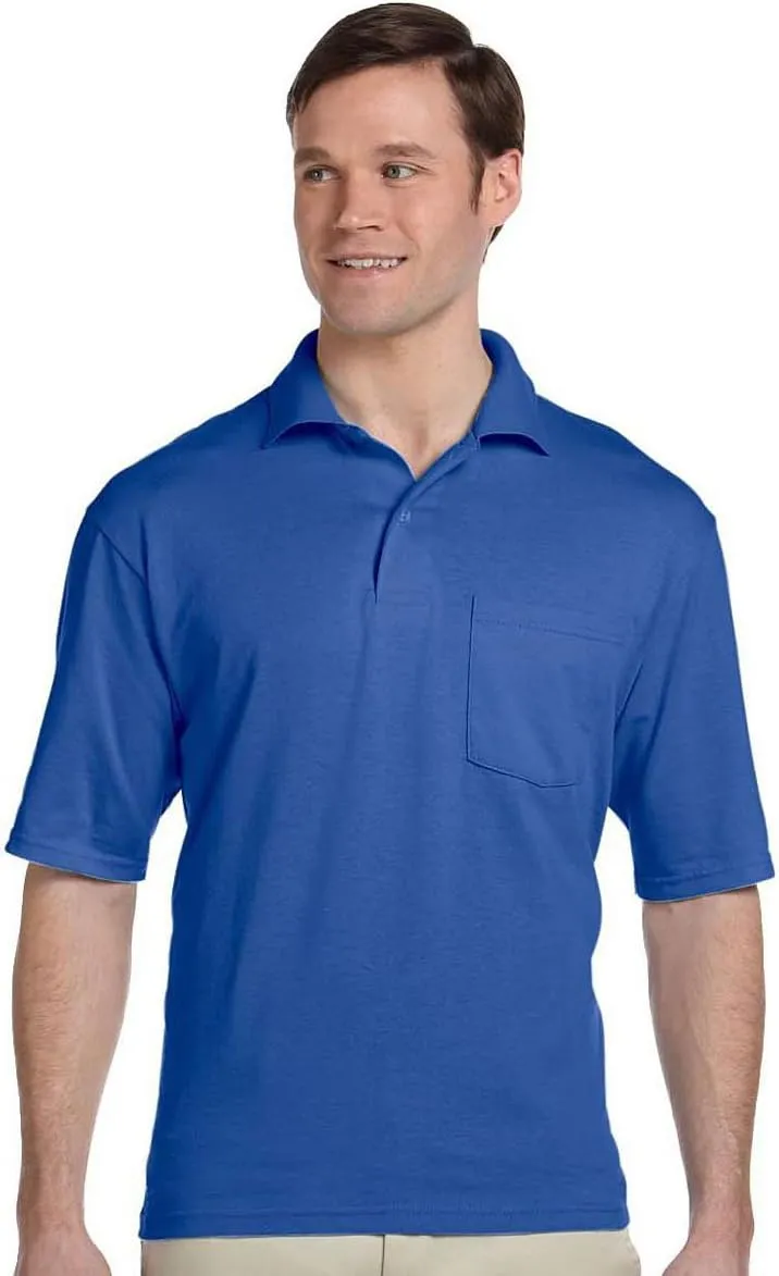 Jerzees 5.6 oz., 50/50 Jersey Pocket Polo with SpotShield (436P) OXFORD