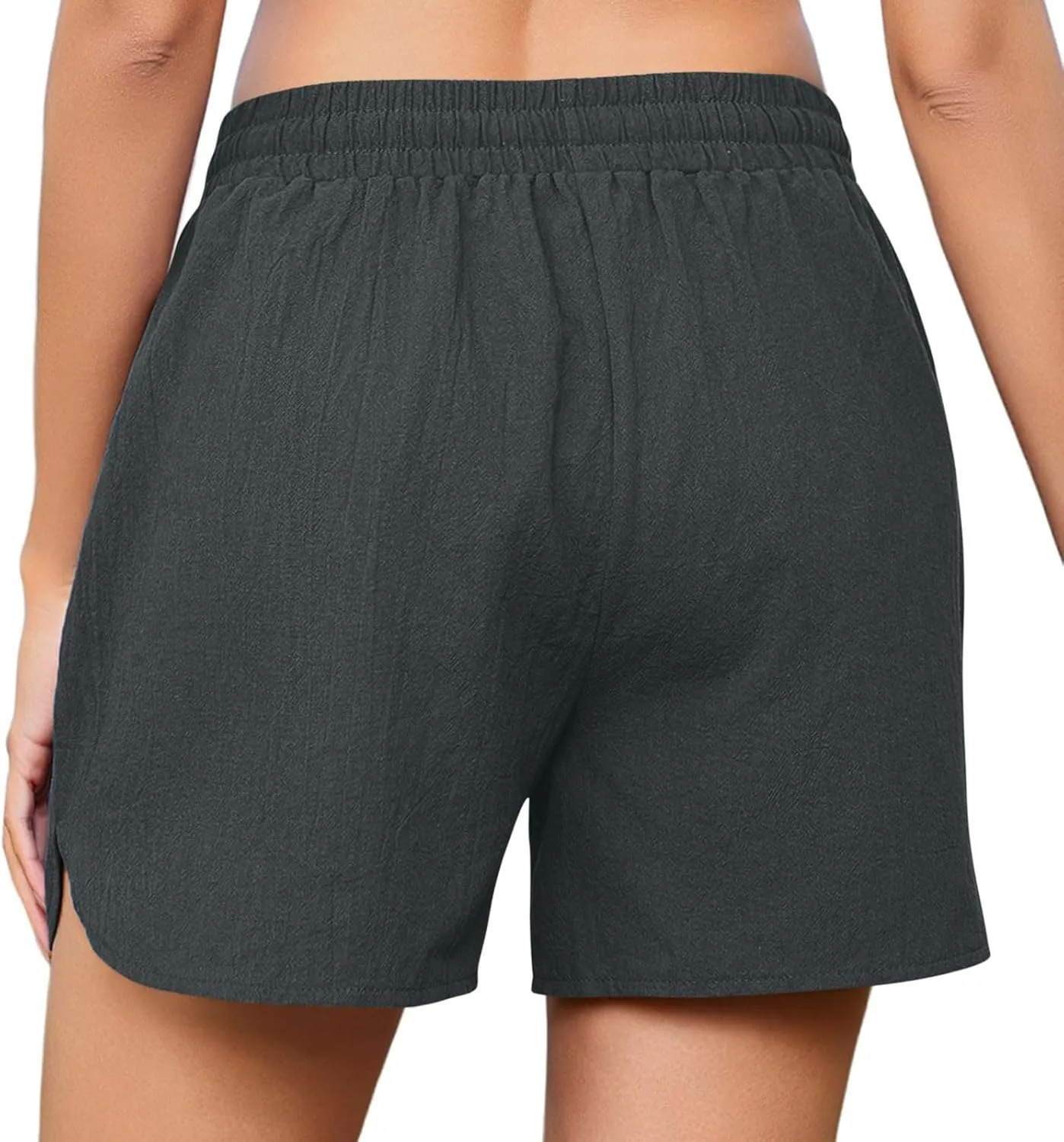 Lounge Shorts for Women Drawstring Summer Pull on Shorts Elastic High Waisted Wide Leg Short Beach Pants with Pockets