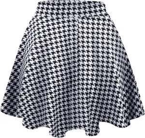 Made By Johnny Women's Basic Versatile Stretchy Flared Casual Mini Skater Skirt XS-3XL Plus Size