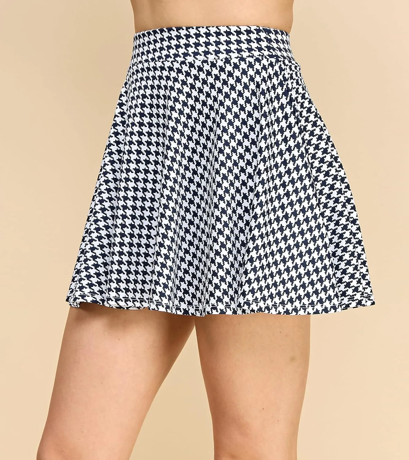 Made By Johnny Women's Basic Versatile Stretchy Flared Casual Mini Skater Skirt XS-3XL Plus Size