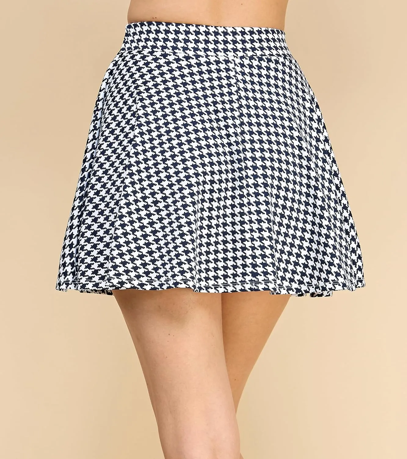 Made By Johnny Women's Basic Versatile Stretchy Flared Casual Mini Skater Skirt XS-3XL Plus Size