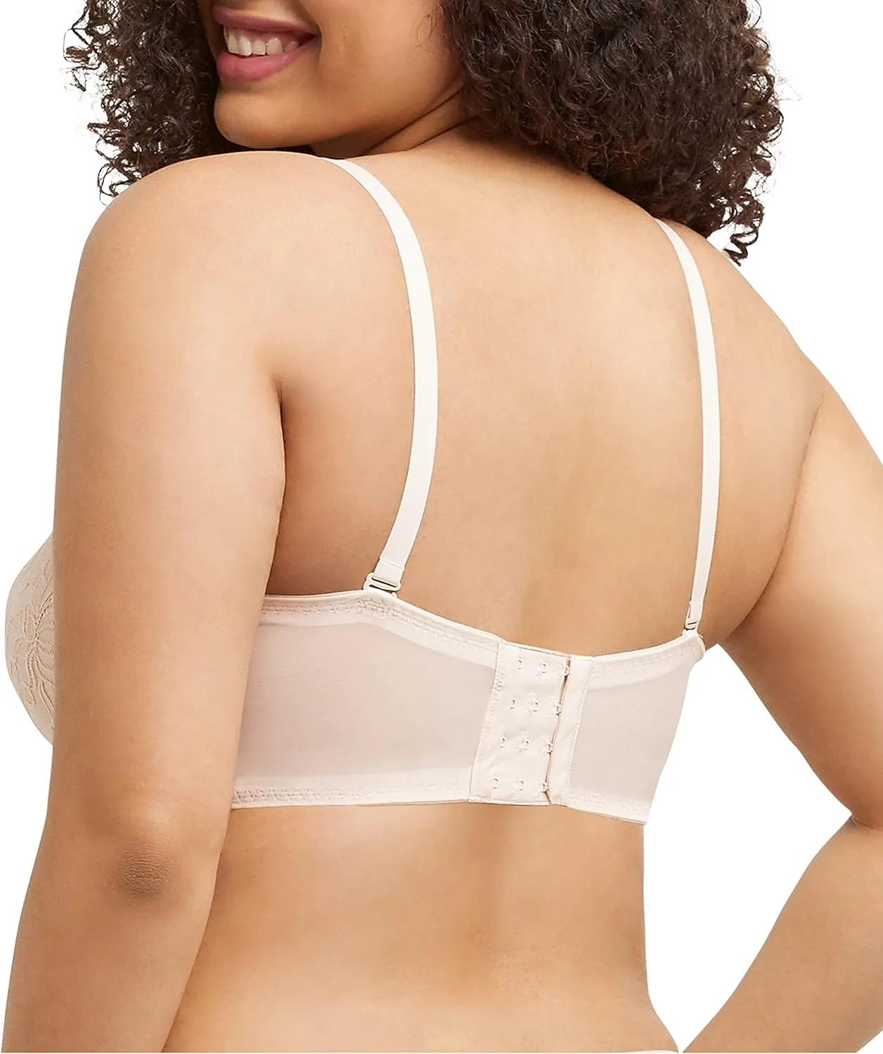 Maidenform Women's Wireless Bralette, Pure Comfort Lace Longline Bra, Convertible Bra for Women