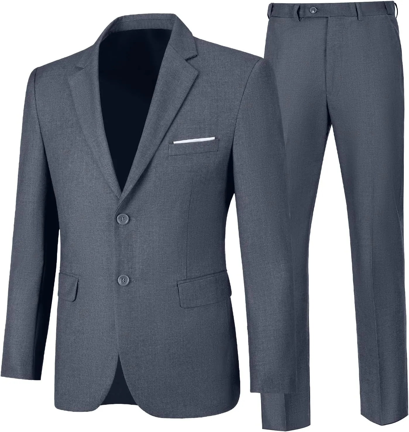 Mens 2 Piece Suit Slim Fit Business Wedding Party Tuxedo Dress Suits for Men Jacket and Pants Set