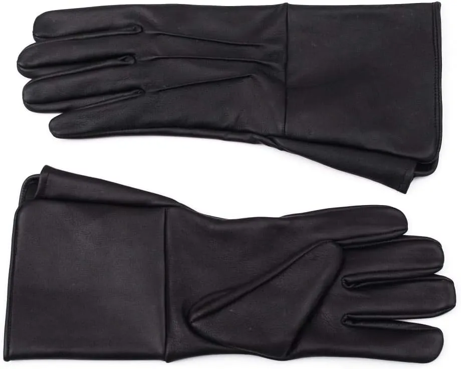 Men's Medieval Renaissance Cosplay Unlined Gauntlet Genuine Leather Costume Gloves