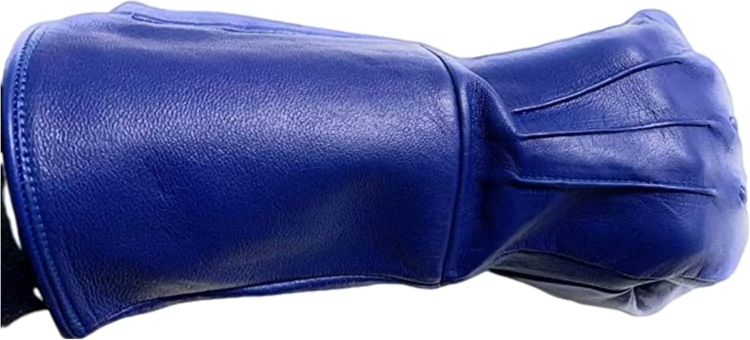 Men's Medieval Renaissance Cosplay Unlined Gauntlet Genuine Leather Costume Gloves