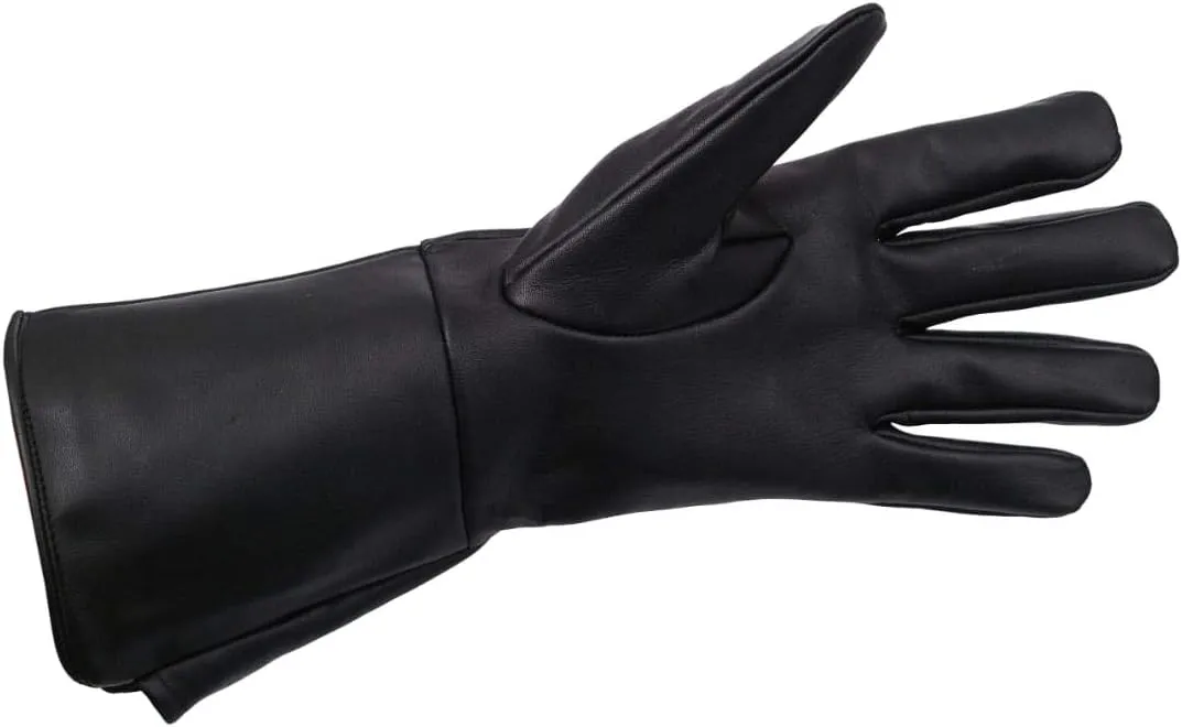 Men's Medieval Renaissance Cosplay Unlined Gauntlet Genuine Leather Costume Gloves