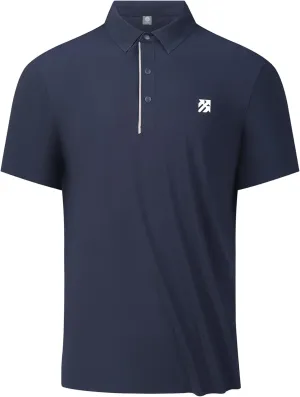 Mens Performance Polo Shirts Seamless Tech Golf Pickleball Shirts for Men Quick Dry Moisture Wicking