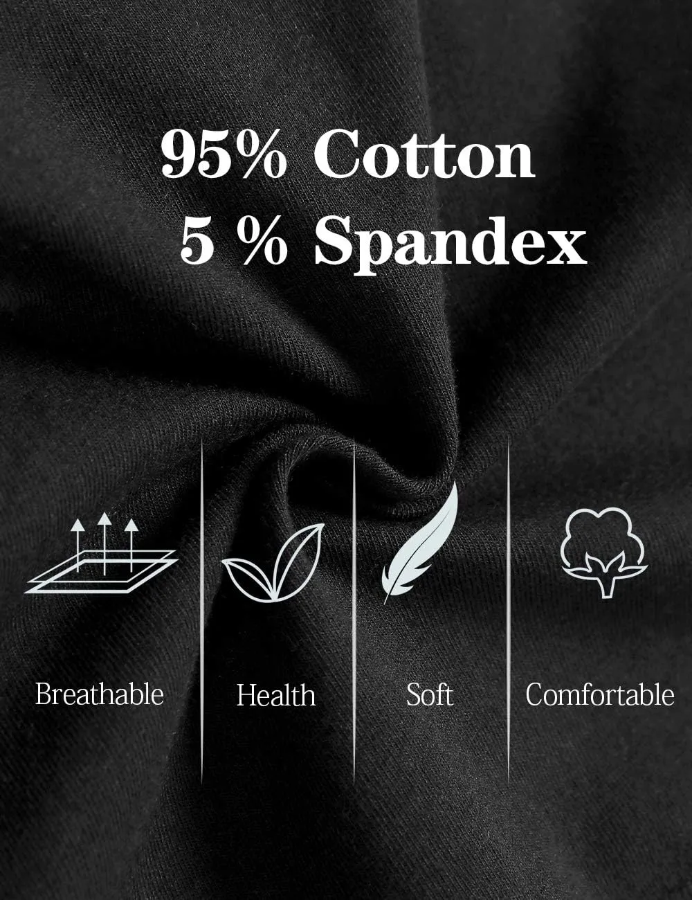 Molasus Women's Soft Cotton Briefs Ladies Mid-High Waisted Full Coverage Panties (Regular & Plus Size)