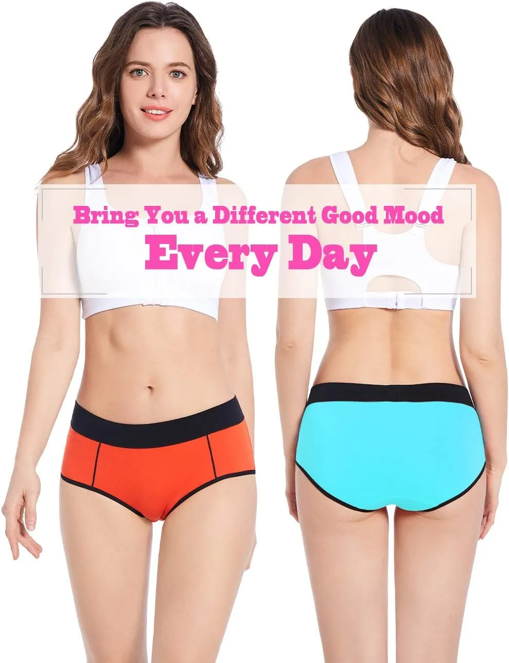 Molasus Women's Soft Cotton Briefs Ladies Mid-High Waisted Full Coverage Panties (Regular & Plus Size)