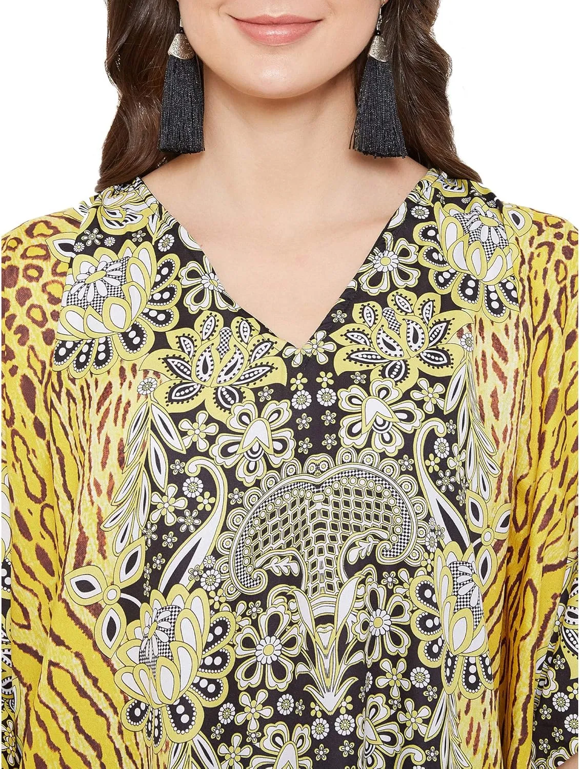 Oussum Women Kaftan Plus Size Polyester Summer Caftan Cover Ups Maxi House Dress