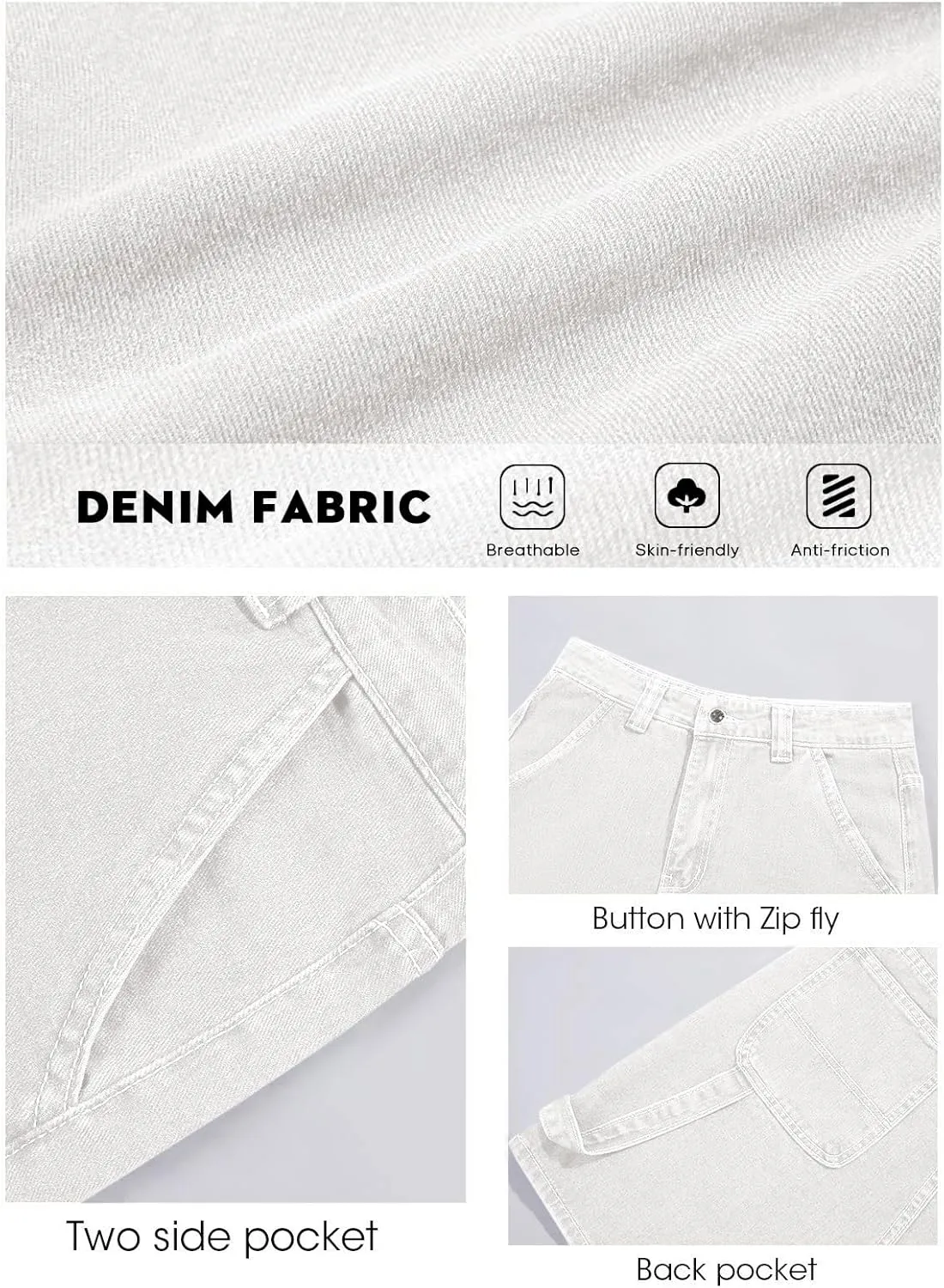 PLNOTME Womens High Waisted Denim Shorts Summer Casual Button Down Baggy Stretchy Jean Shorts with Pockets