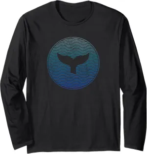Save The Whales Sea Animal Killer Whale Tail Ocean Orca Wave Long Sleeve T-Shirt