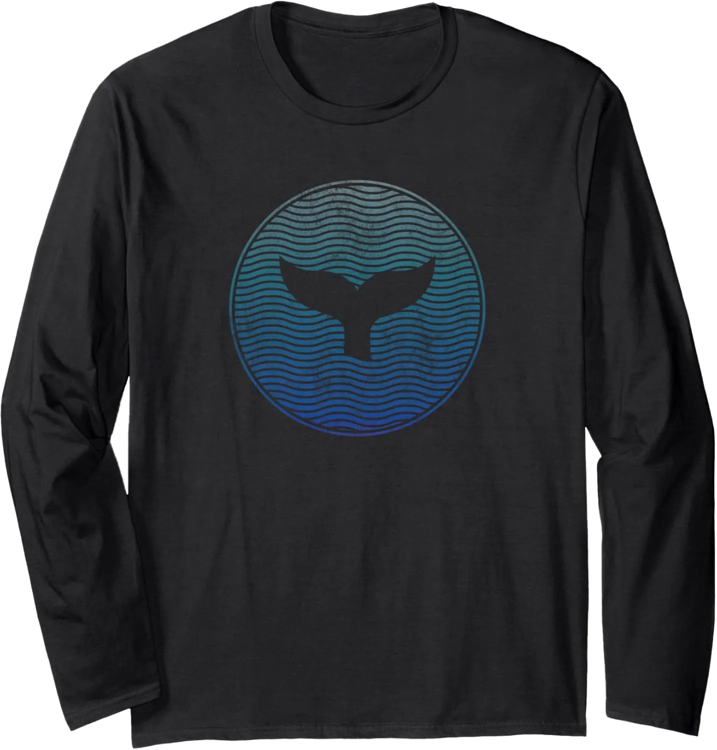 Save The Whales Sea Animal Killer Whale Tail Ocean Orca Wave Long Sleeve T-Shirt