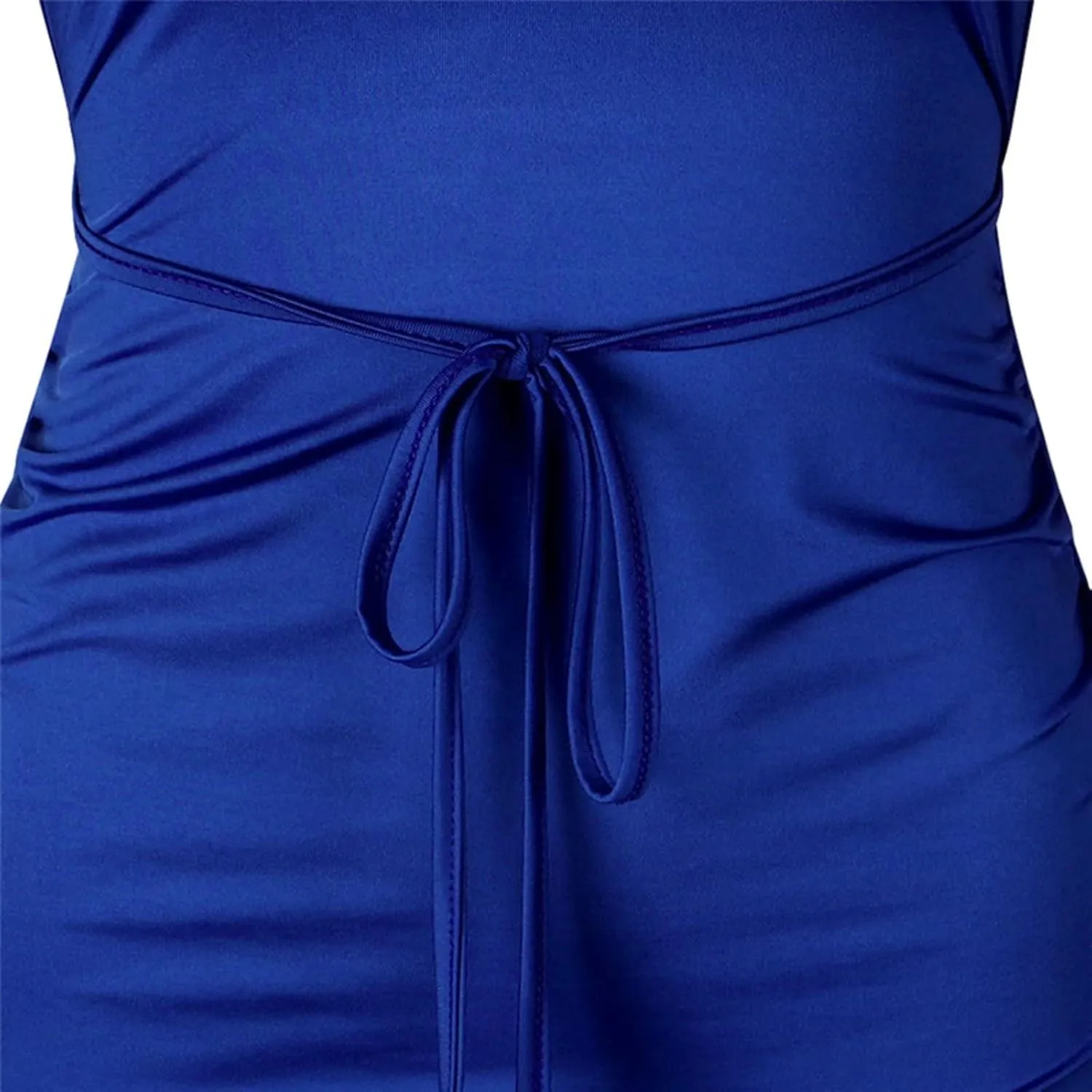Sexy Two Piece Outfits for Women Spaghetti Strap Crop Top Ruched Bodycon Skirt Sets Party Club Maxi Dress