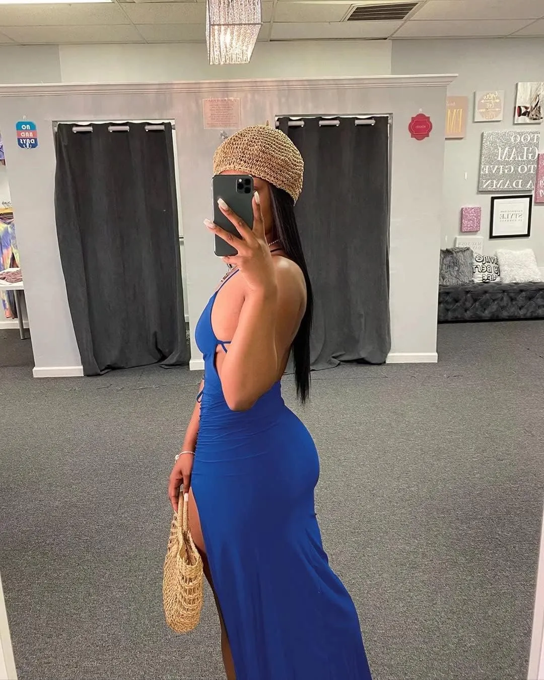 Sexy Two Piece Outfits for Women Spaghetti Strap Crop Top Ruched Bodycon Skirt Sets Party Club Maxi Dress