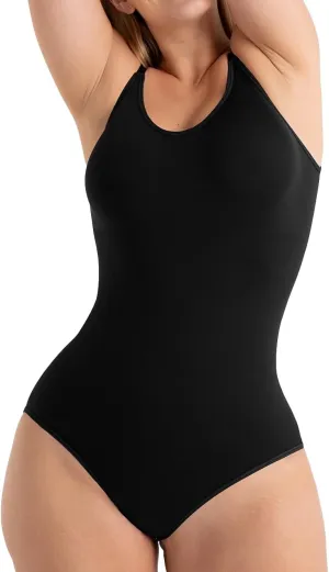 SHAPERMINT Bodysuits for Women - Body Shaper Tummy Control Bodysuit, Shapewear Bodysuits for Women, Scoop Neck Plus Size