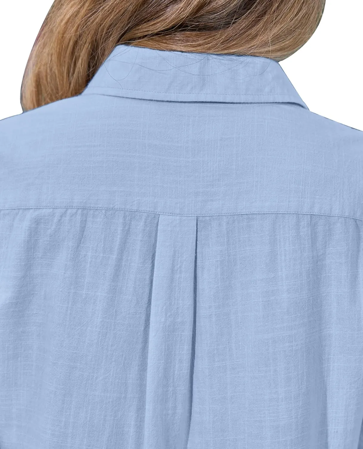 siliteelon Womens Button Down Shirt Linen Button Up Shirts for Women Long Sleeve Summer Shirt Collared Blouse Linen Tops