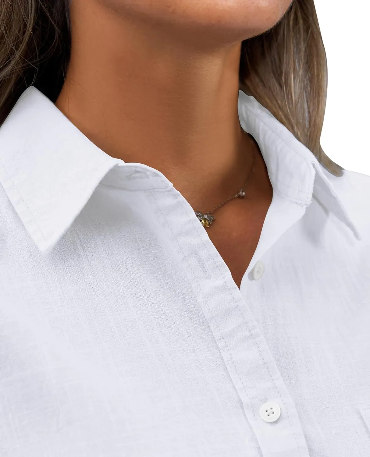 siliteelon Womens Button Down Shirt Linen Button Up Shirts for Women Long Sleeve Summer Shirt Collared Blouse Linen Tops