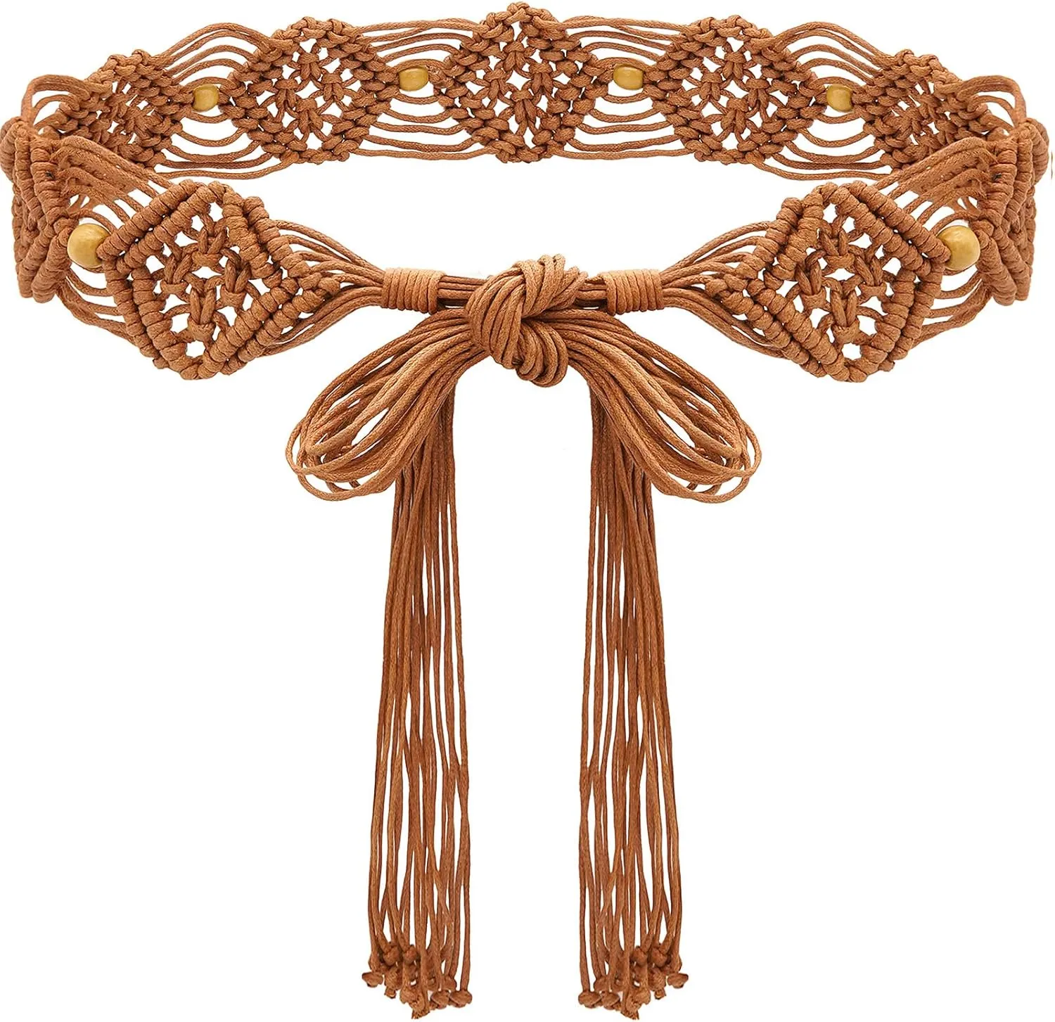 Suyi Boho Braid Belt for Women Bohemian Woven Waist Belts for Dress