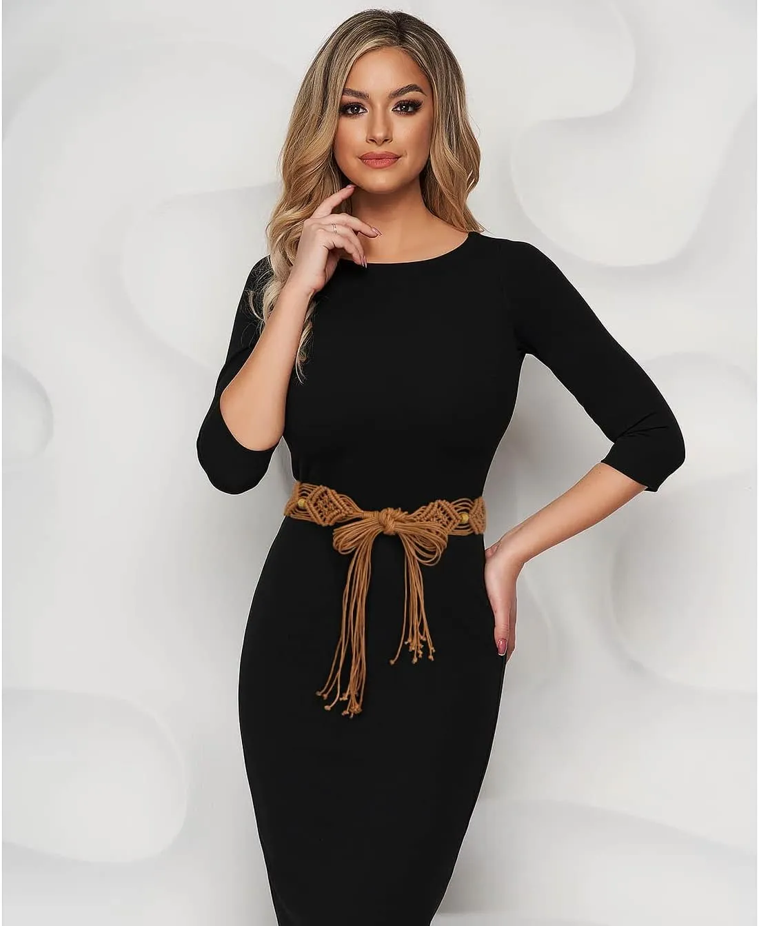 Suyi Boho Braid Belt for Women Bohemian Woven Waist Belts for Dress
