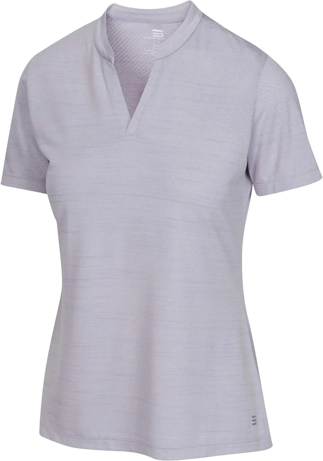 Three Sixty Six Womens Collarless Golf Polo Shirt - Dry Fit, Breathable, Compression Golf Tops