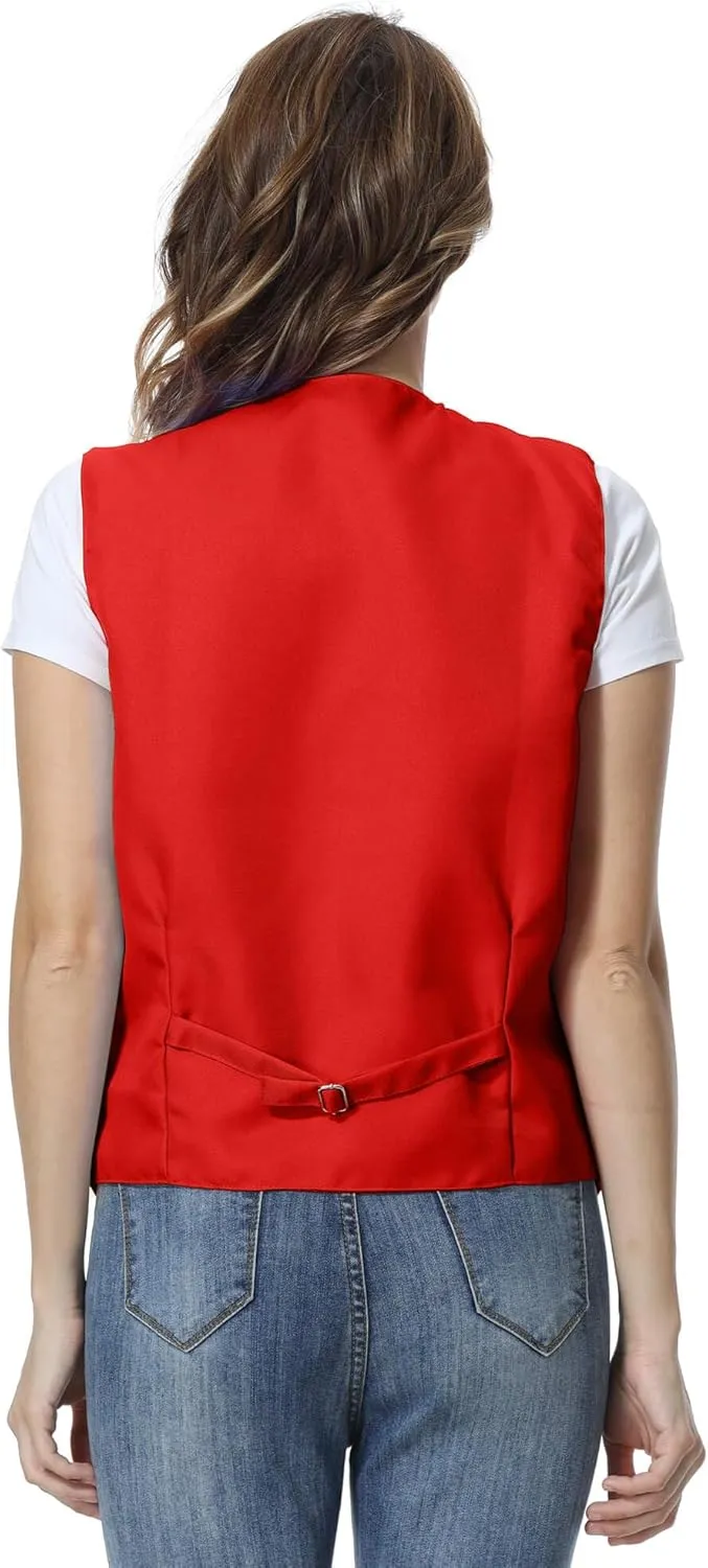 TopTie Unisex Button Vest Work Wear Uniform Vest